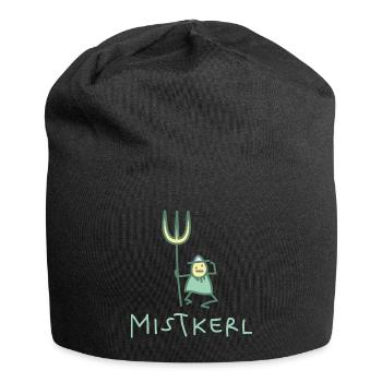 Kerl mit Mistgabel (b) - Jersey-Beanie - Schwarz - Vorne