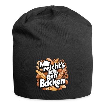 Mir reicht's - ich geh backen - Jersey-Beanie - Schwarz - Vorne