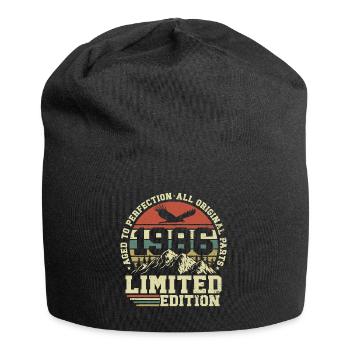 Vintage 1986 Né Vintage Rétro Anniversaire - Bonnet en jersey - noir - Devant