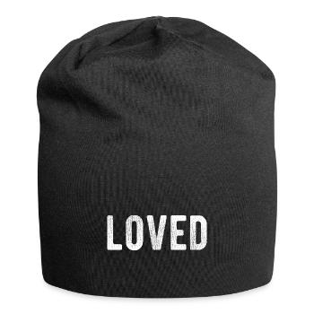 Loved Geliebt Trendy Cute Geschenk - Jersey-Beanie - Schwarz - Vorne