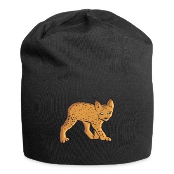 Sweet baby Lynx is a big cat and wild cat - Jersey Beanie - black - Front