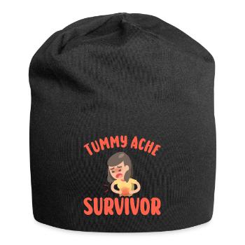 Survivor of stomach ache disease - Jersey Beanie - black - Front