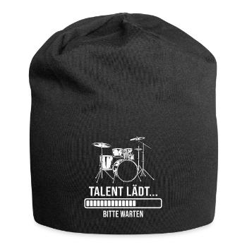 Schlagzeug Talent lädt Drummer Schlagzeuger - Jersey-Beanie - Schwarz - Vorne
