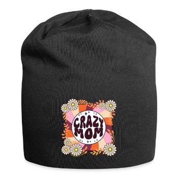 Geschenk Humor Retro Thema für Mama Frau - Jersey-Beanie - Schwarz - Vorne