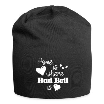 Zuhause in Bad Boll - Home is where Bad Boll is - Jersey-Beanie - Schwarz - Vorne