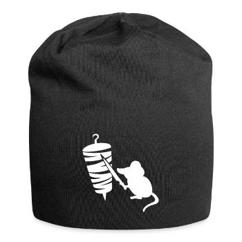 Kebab Grill Maus - Jersey-Beanie - Schwarz - Vorne