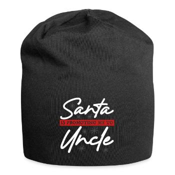 Santa Claus promotes me to uncle - Jersey Beanie - black - Front