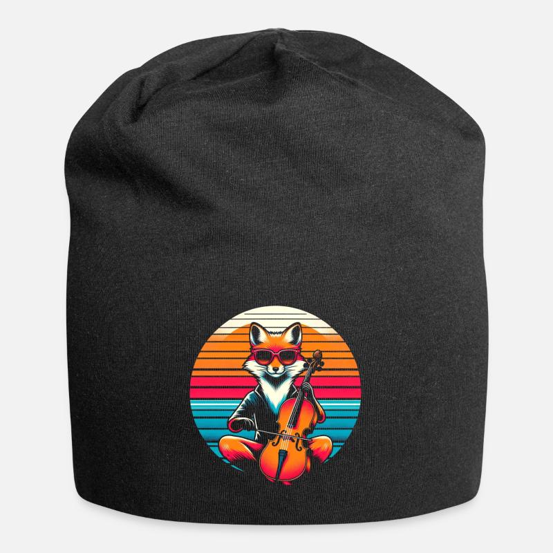 Cello Fuchs - Jersey-Beanie - Schwarz