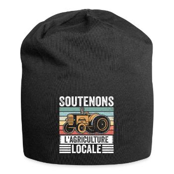 Soutenons L'agriculture Locale - Bonnet en jersey - noir - Devant