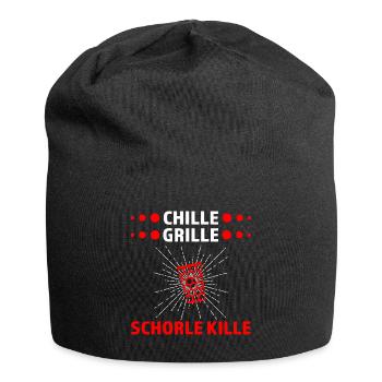 Schorle Pfälzer Dubbeglas Geschenk - Jersey-Beanie - Schwarz - Vorne