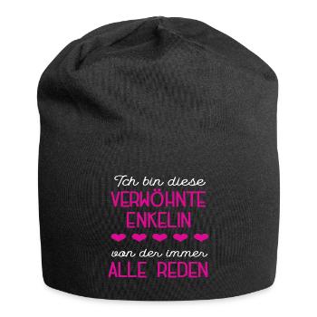 Enkelin Enkel Mädchen Enkeln Enkeltochter Verwöhnt - Jersey-Beanie - Schwarz - Vorne