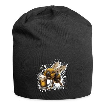 Bee Beer Funny - Jersey Beanie - black - Front