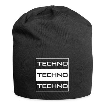Dark techno - Jersey-Beanie - Schwarz - Vorne