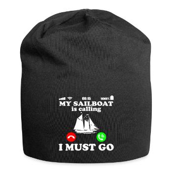 Sailboat Sailing - Calls To I can go saying - Jersey Beanie - black - Front