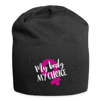 Mein Körper Meine Wahl - Jersey-Beanie - Schwarz - Vorne