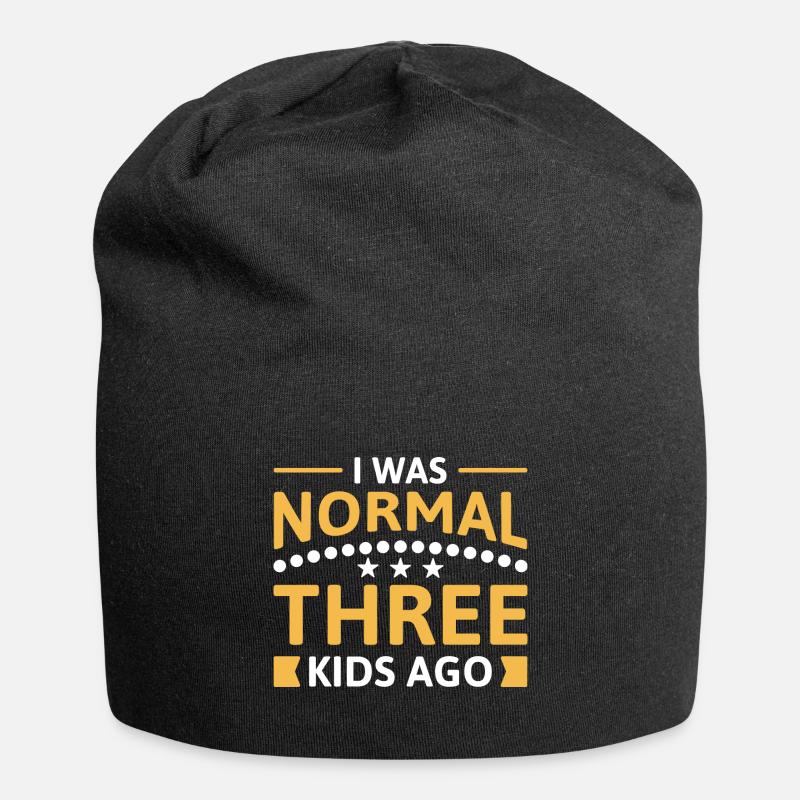 Vor drei Kindern war ich normal - Jersey-Beanie - Schwarz