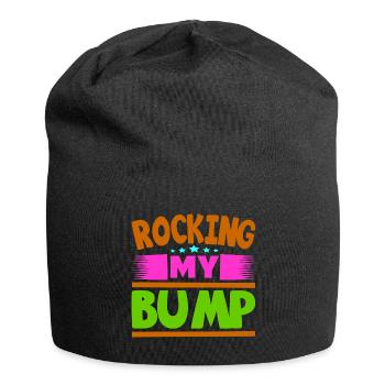 Mère Enceinte Bébé Nourrisson T-shirt Maman - Bonnet en jersey - noir - Devant