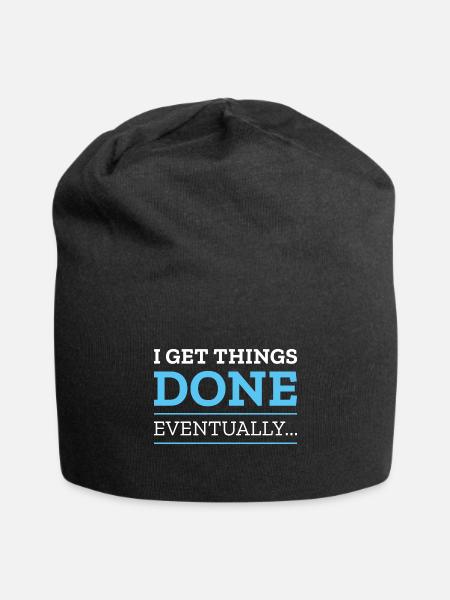 Ich erledige Dinge irgendwann - Jersey-Beanie - Schwarz