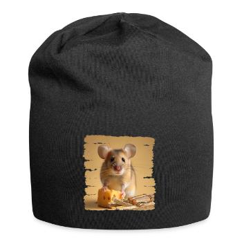 Mice are clever animals - Jersey Beanie - black - Front