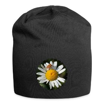 Les fleurs et les insectes sont inextricablement liés - Bonnet en jersey - noir - Devant