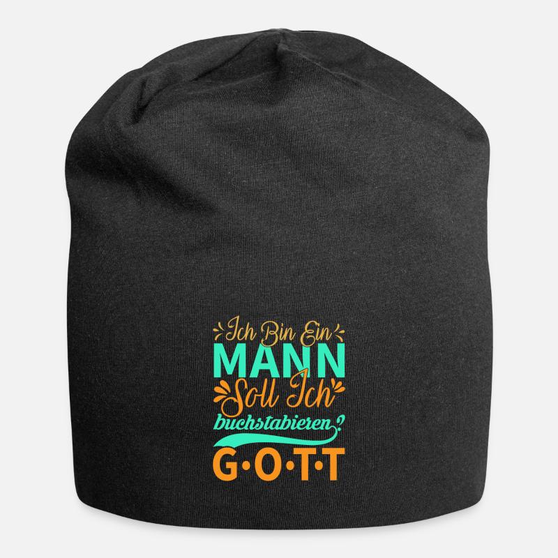 Ich bin ein Mann.... - Jersey-Beanie - Schwarz