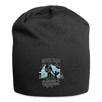 Super Papa voyageur - Bonnet en jersey - noir - Devant