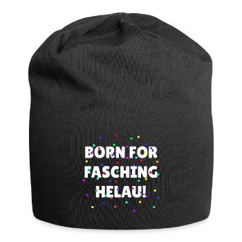 Fasching Karneval Helau Alaaf Verkleidung Kostüm - Jersey-Beanie - Schwarz - Vorne