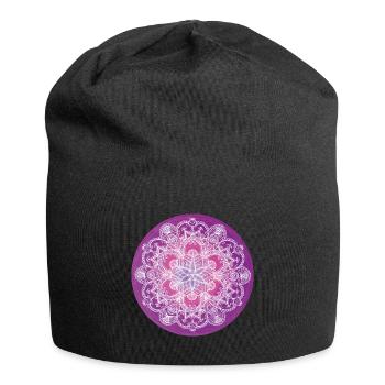 Mandala Amethyst – Intuition & innere Klarheit - Jersey-Beanie - Schwarz - Vorne