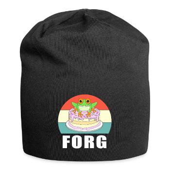 Frosch Laubfrosch - Jersey-Beanie - Schwarz - Vorne