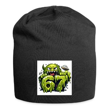 Monstre de Slime Vert 67 - Bonnet en jersey - noir - Devant