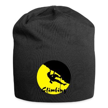 Klettern, Kletterer, Kletterin - Jersey-Beanie - Schwarz - Vorne