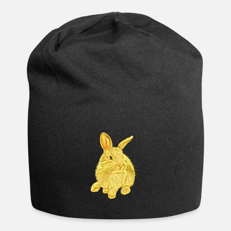 Hase - Jersey-Beanie - Schwarz