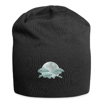 Nuit de pleine lune - Bonnet en jersey - noir - Devant