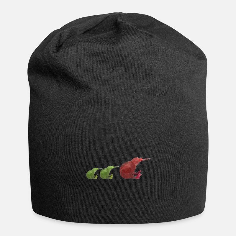 Kiwi - Jersey-Beanie - Schwarz
