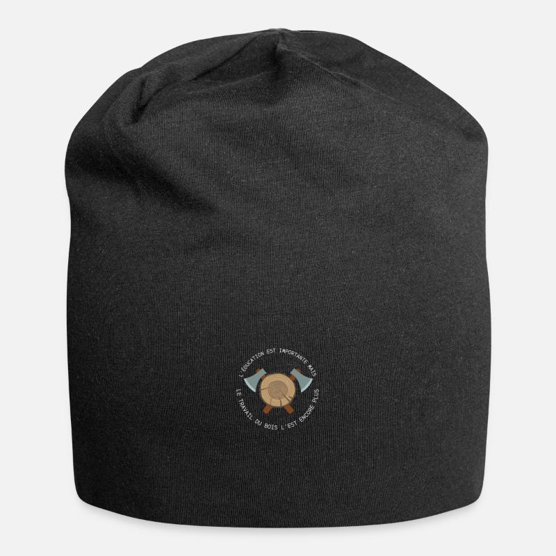 Ttravaille du bois - Bonnet en jersey - noir
