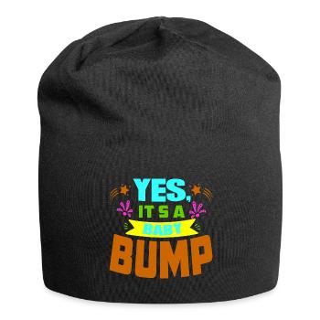 Mère Enceinte Bébé Nourrisson T-shirt Maman - Bonnet en jersey - noir - Devant