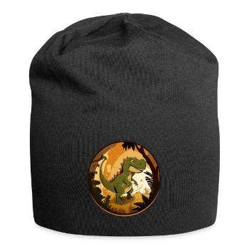 Sympathique dinosaure T-Rex - Bonnet en jersey - noir - Devant