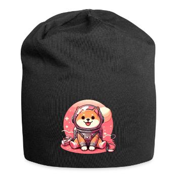 Shiba Inu Astronaut Adventurer - Jersey Beanie - black - Front