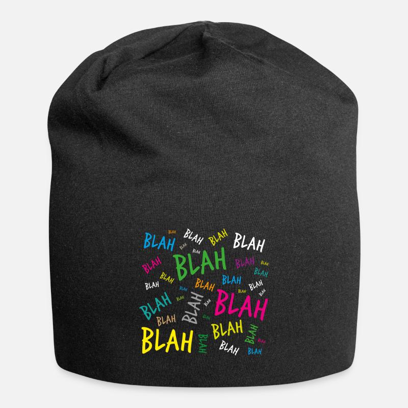 Blah blah blah - Jersey-Beanie - Schwarz