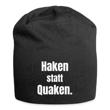Hooks instead of croaking. - Jersey Beanie - black - Front
