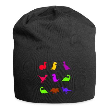 DINO Back to School Books T-Shirt GIFT - Jersey Beanie - black - Front