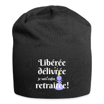 liberée - délivrée -retraitée - Bonnet en jersey - noir - Devant