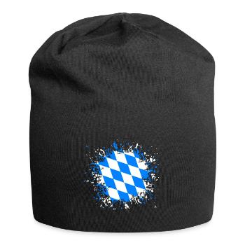 Drapeau de la Bavière Munich Klecks Fleck Tropfen Ulm - Bonnet en jersey - noir - Devant