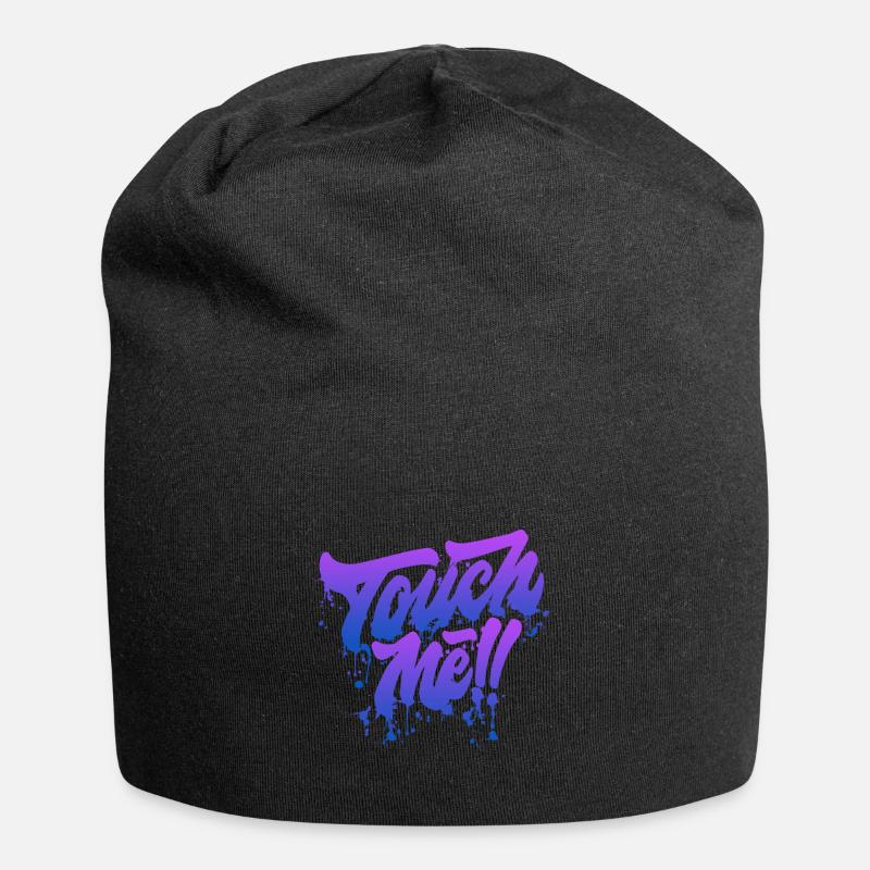 Touch me liquidletter - Jersey Beanie - black