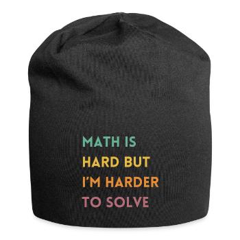 Funny Math Teacher Quote | Maths Teacher Joke - Jersey Beanie - black - Front