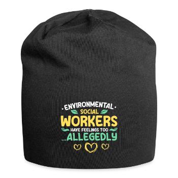 Sozialarbeiter Social Worker Beruf Sozialpädagoge - Jersey-Beanie - Schwarz - Vorne