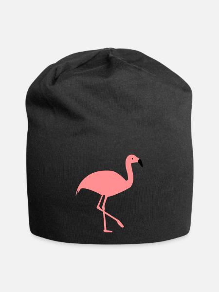 Flamingo - Jersey-Beanie - Schwarz