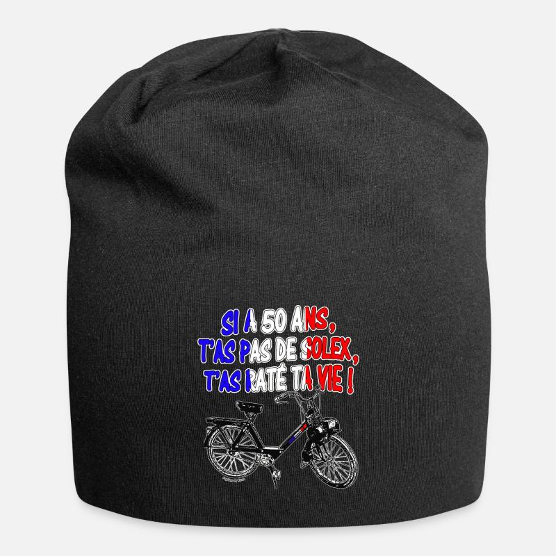 N°150-50-ANS - Bonnet en jersey - noir
