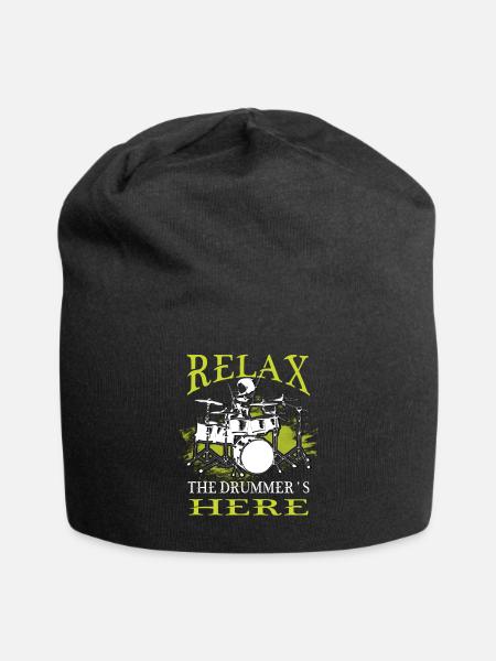 Relax, the drummer's here - Jersey Beanie - black