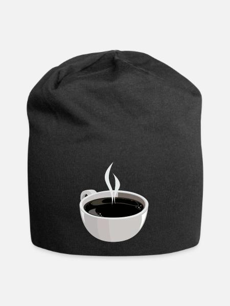 Heißer Kaffee - Jersey-Beanie - Schwarz